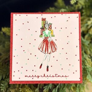 Festive Merry Christmas Notepads with Red Accents 275 sheets and pen set